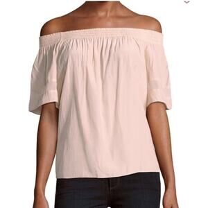 Ramy Brook New York Jessica Silky Off the Shoulder Blush Top Size S/P A003434